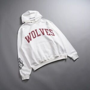 Darc Sport “Wolves” LMA MATER "PIERCE" HOODIE IN CREAM/RED